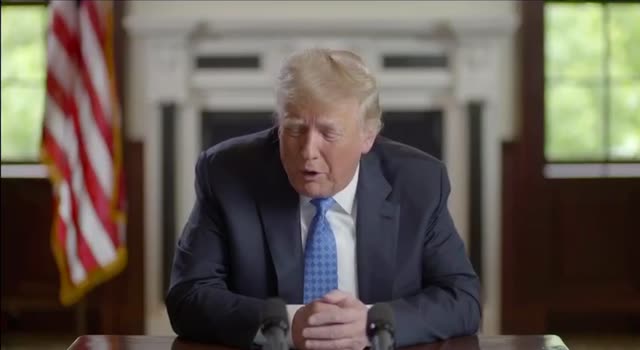 Poster frame from Donald Trump Video Message Played at Mike Lindell's Wisconsin Rally